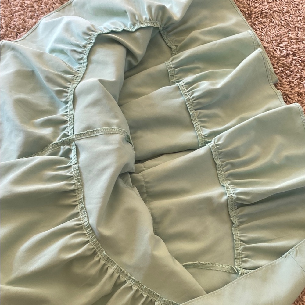 😎Mint Green Ruffled Dress - Picture 5 of 6